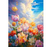 Diamond Painting, Peinture Diamant Adulte Enfant, Painting Diamant, Broderie Diamant Kit Complete, Tableau Perle Diamant, Diamant Painting Adulte, Tableau Diamant Kit Complet Adult, Fleur 50x60cm