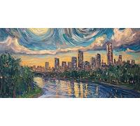 Diamond Painting Peinture Diamond Painting Adulte Grand Format 55x110cm Diy Broderie Diamant Kit Complet Ville 5D Perle Diamant a Coller Strass Point de Croix Cristal Pour Murale DéCoration J0P-245