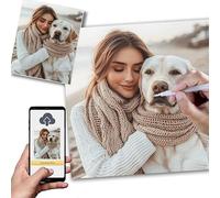 Diamond Painting Personalizzato, Diamond Painting Adulte 50x70cm, Foto Personalizzata Idea Regalo, DIY Disegni con Perline da Attaccare, Diamant Paintings Kit Completo Per Cadeau Fille 10 Ans, 0l-48