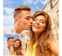 Diamond Painting Personnalisé, Kit Complet Broderie Diamant Personnalisé, Perle Diamant Personnalisé Photo, Full Drill Peinture Diamant Photos Arts Mur Décor 60x90cm