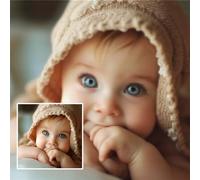 Diamond Painting Personnalisé Photo 25x25cm, DIY 5D Diamant Painting Personnaliser, Custom Diamant Peinture Full Drill, Personnalisée par Numero Adulte/Enfant Cadeaux Artisanat Loisirs Créatifs H-86