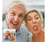 Diamond Painting Personnalisé Photo,5D DIY Diamant Peinture Kits Plein Perceuse pour Adultes Diamant Art Strass Broderie Artisanat Cadeaux Pour La Maison Décoration Murale (Diamant Carré, 40x40cm)