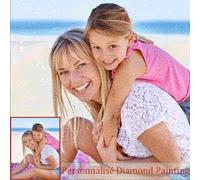 Diamond Painting Personnalisé Photo, Custom Broderie Diamant Personnaliser Kit de Peinture Diamant Painting 5D DIY pour Adultes, Perle Diamant Personnalisé Photo Arts Mur Décor,50x60cm