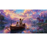 Diamond Painting Petit Bateau XXL DIY Diamond Painting Grand Format 50x100cm Adulte Activité Manuelle 5D Personnages Diamant Loisirs Créatifs Broderie Diamant Complet Artisanat Pour Décor Murale f-769