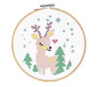 Diamond Painting - Petit Renne De Noël - Avec Tambour À Broder Et Perles