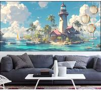 Diamond Painting Phare Diamond Painting Enfant Arbre Broderie Diamant Débutant DIY Peinture Diamant Adulte Activité Manuelle Cristal Art Puzzle Perles Point de Croix pour Décor Cadeau 50x120cm QL-524