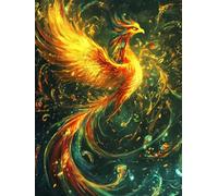 Diamond Painting Phénix 50x70cm Diamond Painting Enfant Oiseau, 2025 Peinture Diamant Adulte Art Kit, Diamant Strass Point de Croix Cristal Tableau en Perles à Coller pour Décoration Cadeaux Q-1116T