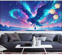 Diamond Painting Phénix Diamond Painting Enfant Oiseau Broderie Diamant Débutant DIY Peinture Diamant Adulte Activité Manuelle Cristal Art Puzzle Perles Point de Croix pour Décor Cadeau 30x60cm QL-196