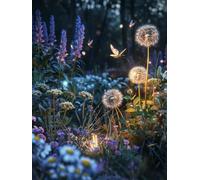 Diamond Painting Pissenlit Diamond Painting Adulte, 5D Peinture Diamant Forêt Diamond-painting, Activité Manuelle Adulte, DIY Broderie Point de Croix Kit Complet, Décoration Chambre 90x135cm H5-631