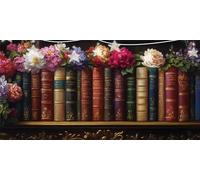 Diamond Painting Pivoine Diamond Painting Adulte Livre Tableau Diamant Enfant, Strass Cristal Peinture Paintings par Numéros Kit Diamant Point de Croix pour Adultes Femmes Murale Décor 50x100cm G6-904