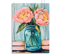 Diamond Painting Pivoine Diamond Painting Adulte Vase À Fleurs Broderie Diamant Grand Format 25x30cm DIY 5D Strass Peinture Diamant Cristal Puzzle Loisirs Créatif Adultes Peinture, Décoration z462f