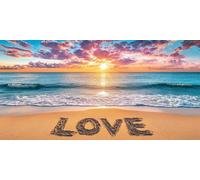 Diamond Painting Plage Comme Diamond Painting Adulte, Diy Ronds Gem Strass Point De Croix Peinture Sets, Diamant Art Kit Complet Adultes And Enfants, La DéCoration Murale à La Maison 60x30cm T-Z718