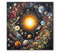 Diamond Painting Planète Diamond Painting Adulte, 5D Broderie Diamant Kit Complet 40x40 cm, Bricolage Peinture Diamant Strass Point de Croix Canevas Kit, Decoration Chambre, Cadeau Rêve (2) 0b-1523