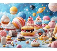 Diamond Painting Planète Peinture Diamant Adulte Gâteau Kit DIY de Diamond Painting 5D Complet, Activité Manuelle Adulte, Kit d'Art Diamant pour Enfant Décoration Murale pour Maison 20x30cm 0a-1839