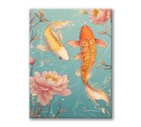 Diamond Painting Plantes, 5D Diamond Painting Adulte Fisch, Activité Manuelle Adulte, DIY Peinture Diamant Cristal Strass Point de Croix Kit pour Decoration Murale, Accessoires Inclus 40x55cm 0h-796