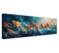 Diamond Painting Poisson Diamond Painting Adulte Océan Peinture Diamant Kit Complet XXL 120x40cm, 5D DIY Strass Point de Croix Loisir Creatif Enfant Mosaïque Manuel pour Home Wall Decoration F1-126