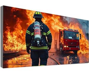 Diamond Painting Pompier, Broderie Diamant Grand Format 80x150cm, Diamond Painting Enfant Voiture, Canevas Kit Complet Adulte, 5D Bricolage Diamant Point de Croix pour Murale Décoration Cadeaux C2-750