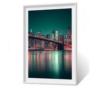 Diamond Painting Pont de Brooklyn Peinture, Grand Format 50x70 cm, 5D DIY Diamant Painting New York, Puzzle Diamant Kit Point de Croix, Full Drill Diamond-Painting Mosaïque Art Decoration Murale ZBSF6