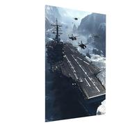 Diamond Painting porte-avions, Square Full Drill Peinture Numero Adulte Hélicoptères, Kit Broderie Canevas Kit Complet Adulte, Strass Cristal Art Peinture Diamant,Decoration Maison 70x95cm Model-09500