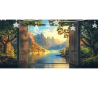 Diamond Painting Porte Diamond Painting Adulte Arbre Tableau Diamant Enfant, Strass Cristal Peinture Paintings par Numéros Kit Diamant Point de Croix pour Adultes Femmes Murale Décor 50x100cm G6-934