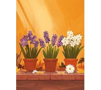 Diamond Painting Pot à fleurs DIY Peinture Diamant Adulte,5D Diamond Art Kit Enfants Complet Strass Cristal Point Croix Broderie Peinture pour Cadeau Femme, Murale Décoration 80x100cm Orchidée Z1-296