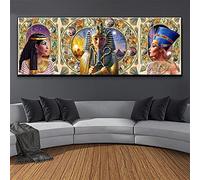 Diamond Painting Prince égyptien, 5D DIY Diamant Peinture Kit Complet par Numéros, Cristal Strass Broderie Point de Croix Mosaïque Toile Art Crafts Salon Chambre Décor Murale Square drill 80x160cm