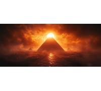 Diamond Painting Pyramide Diamond Painting Adulte, Peinture Diamant Coucher De Soleil Peinture Diamant Adulte DéButant Complète Rond Cristal Strass Point de Croix Kit, Cadeau 90x180 CM -hjw26045Q