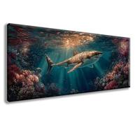 Diamond Painting Requin Diamond Painting Adulte Grand Format 90x180cm, Peinture Diamant OcéAn Broderie Diamant DIY Loisirs Créatifs Adultes Toile Peinture Kit pour Decoration Maison Murale -zzg25089R