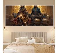 Diamond Painting Rétro Diamond Painting Adulte Enfant XXL, 2026 New 5D Loisirs Créatifs Adultes Bricolage Broderie Diamant Peinture Diamant Artisanat Point de Croix, Décoration Couple 120x50 cm Z-S568