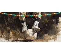 Diamond Painting Rétro Diamond Painting Adulte Grand Format 70x140cm, 5D Bricolage Diamant Painting Jouer au football Peinture Diamant Enfant, Broderie Diamant Kit Complet, Décoration Chambre B1-868
