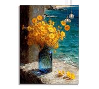 Diamond Painting Rétro Diamond Painting Adulte Vase À Fleurs Broderie Diamant Grand Format 70x90cm DIY 5D Strass Peinture Diamant Cristal Puzzle Loisirs Créatif Adultes Peinture, Décoration z402f