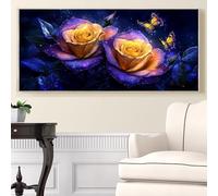 Diamond Painting Rêve Diamond Painting Adulte 5D Rose Peinture Diamant XXL 40x80cm, DIY Cristal Débutant Art Set, Point de Croix Activité Manuelle Adulte Kits pour Decoration Maison Murale, Model229