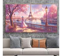 Diamond Painting Rêve Diamond Painting Adulte xxl 90x180cm Peinture Diamant Paris 5D Broderie Diamant Kit Bricolage Manuelle Adulte Broderie Point de Croix Cristal Arts Pour Murale Maison Décor A-U768