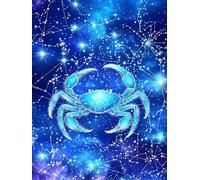 Diamond Painting Rêve Diamond Painting Enfant, Peinture Diamant Crabe Diamant Kit Bricolage Adulte Complet Point de Croix Cristal Art Set pour Decoration Maison Murale, Cadeau Femme 60x80cm, Model569