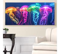 Diamond Painting Rêve Diamond Painting Enfant, Peinture Diamant XXL Méduse Peinture Diamant Adulte, 5D Loisirs Créatifs Adultes Cristal Art Set pour Decoration Maison Murale, Cadeau, 40x80cm, Model158