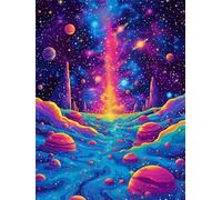 Diamond Painting Rêve DIY Diamant Painting Kit Planète Broderie Diamant Complet Peinture pour Adulte DéButants, avec Diamond Accessoires, Kit Mosaique pour Maison Décoration Murale 40x50 cm FG-218