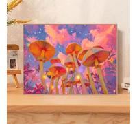 Diamond Painting Rêve - Kit de Peinture Diamant Toile 60x90cm - Broderie au Point de Croix avec Strass en Cristal pour Décoration Murale Maison, Loisirs Créatifs Anti-Stress Cadeau (Champignon) 2Z#863