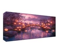 Diamond Painting Rêve Peinture Diamant Adulte, 5D DIY Broderie Diamant Kit Complet Forêt Diamond Painting pour Adulte Débutants, Strass Point de Croix Peinture, Décoration Intérieur 60x30cm t-8512