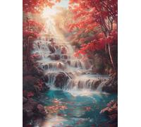 Diamond Painting RivièRe, 5D Diamond Painting Adulte Arbre, DIY Activité Manuelle Adulte, Broderie Diamant Artisanat Strass Point de Croix Kit, pour Décoration Murale Maison Cadeau 100x130cm 5-7825