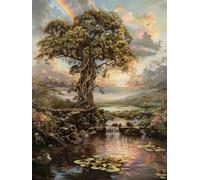 Diamond Painting RivièRe 5D Diamond Painting Adulte Paysage, DIY Peinture Diamant Adulte Full Drill Strass Point de Croix Kits, Broderie Diamant pour Décoration Murale Maison Cadeau 60X70cm 5-5893