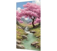 Diamond Painting Rivière Diamond Painting Adulte, Arbre Peinture Diamant Enfant, 5D Cristal Strass Point de Croix Puzzle Broderie Diamant Kit Complet pour Tableau Decoration Murale 70x140cm e6-20fr