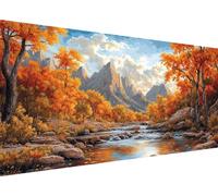 Diamond Painting rivière,forêt Diamond Painting Adulte Grand Format 40x70cm,5D DIY Peinture Diamant Adulte Loisirs Créatifs avec Carré Full Drill Toile pour Halloween Chambre Murale Decoration L1-332