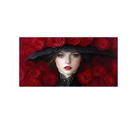 Diamond Painting Rose 5D DIY Strass Peinture Numero Adulte Femme Cristal Art Canevas Kit Complet Adulte 40x80 cm, Full Drill Kit Broderie Peinture Diamant pour Decoration Maison Cadeau Femme 2509-8761