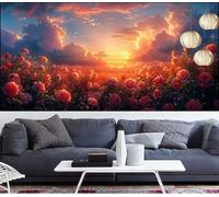 Diamond Painting Rose Diamond Painting 40x100cm Peinture Diamant Adulte Paysage Broderie Diamant Strass Point de Croix Peinture,Bricolage Mosaique Puzzle Artisanat kits,Décoration Maison Gifts LT-944