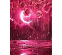 Diamond Painting Rose Diamond Painting Adulte, 5D Peinture Diamant Lune Diamond-painting, Activité Manuelle Adulte, DIY Broderie Point de Croix Kit Complet, Décoration Chambre, Cadeau 50x70cm H5-433