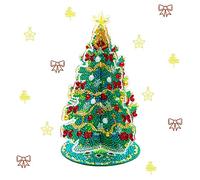 Diamond Painting Sapin de Noël Peinture au Diamant sur Table pour Arbre de Noël Kit de Peinture de Diamants de Noël 5D DIY pour Adultes Enfants Art de l'arbre de Noël en 3D Décorations de Noël Cadeau