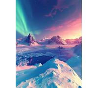 Diamond Painting ScèNe De Neige, 5D Diamond Painting Adulte Paysage, DIY Activité Manuelle Adulte, Broderie Diamant Artisanat Strass Point de Croix Kit, pour Décoration Murale Maison 80X110cm 9-6599