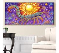 Diamond Painting Scorpion Diamond Painting Enfant, Peinture Diamant XXL Rêve Peinture Diamant Adulte 5D Loisirs Créatifs Adultes Cristal Art Set pour Decoration Maison Murale, Cadeau, 80x160cm,Model11