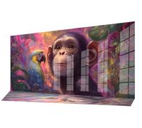 Diamond Painting Singe Peinture Diamant Adulte Perroquet Diamond Painting Adulte Grand Format 90x200 cm,DIY Broderie Diamant Enfant Point de Croix Cristal Puzzle pour Murale Decoration Chambre qL898