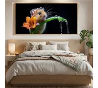 Diamond Painting Souris, Canevas Kit Complet Adulte Kit,DIY Diamond Painting Fleur Broderie Diamant,Point de Croix Enfant Débutants Artisanat Kit, 5D Peinture Diamant,Décoration Murale,30x60cm Mq-898